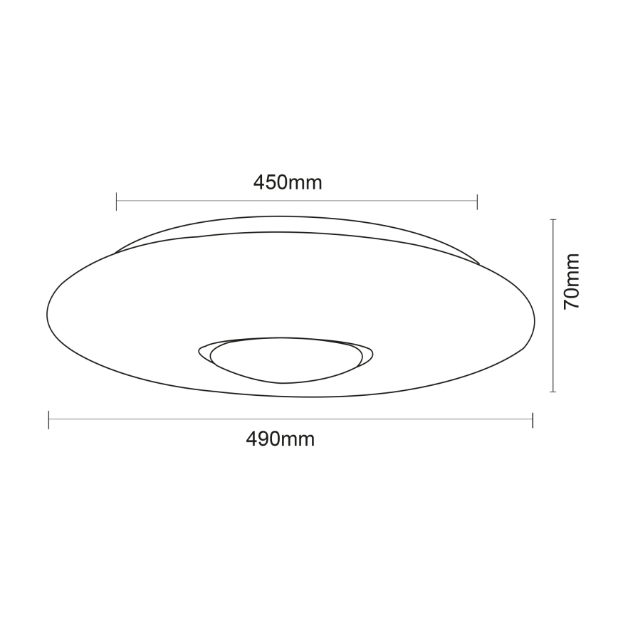 Globo - Iluminação de teto RGBW com regulação LED/40W/230V 3000-6500K + controlo remoto