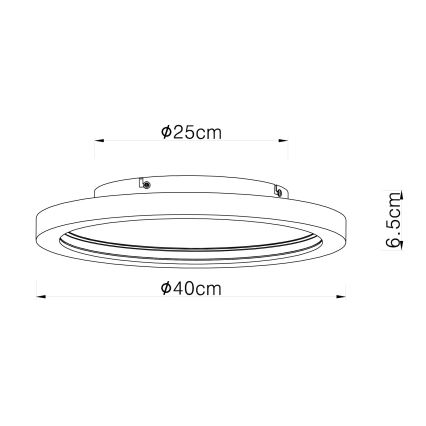 Globo - Iluminação de teto LED RGBW com regulação LED/24W/230V 2700-6000K + controlo remoto