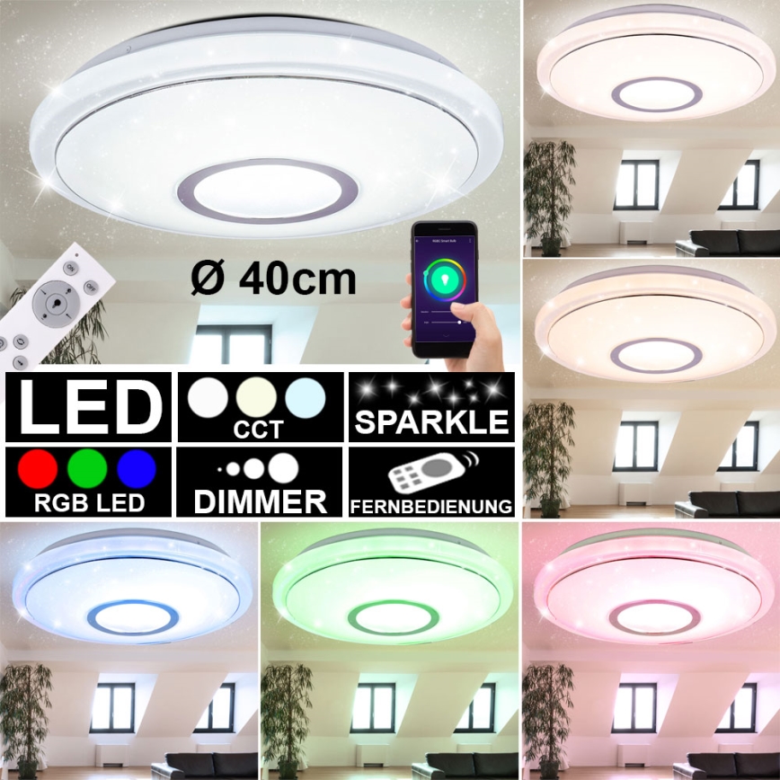 Globo - Iluminação de teto RGBW com regulação LED/16W/230V 2700-6500K WiFi Tuya + comando