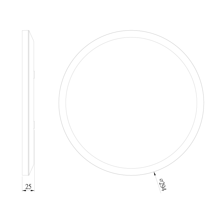 Globo - Iluminação de teto de casa de banho LED com regulação LED/18W/230V diâmetro 29,4 cm IP44 preto