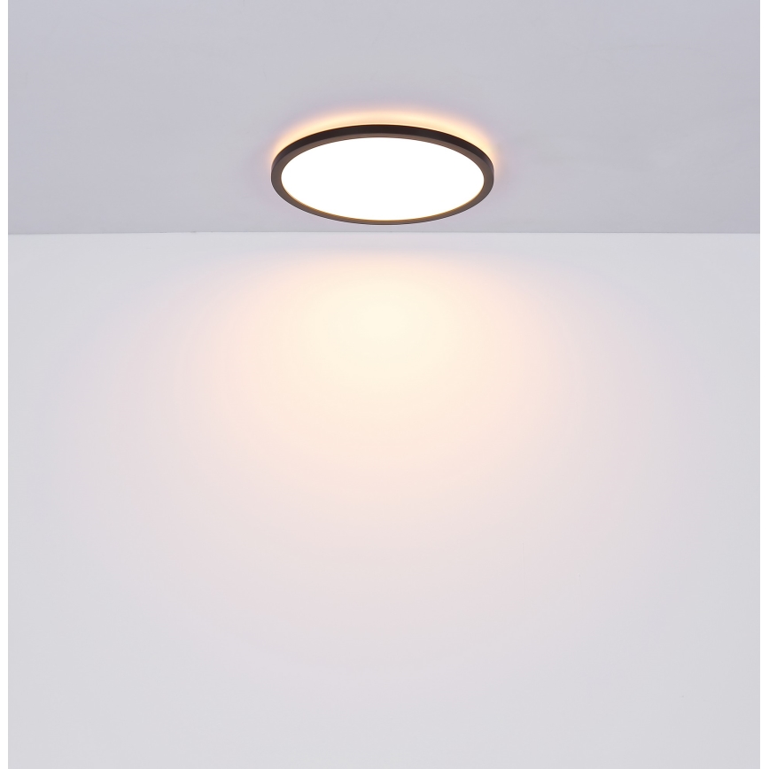 Globo - Iluminação de teto de casa de banho LED com regulação LED/24W/230V diâmetro 42 cm IP44 preto