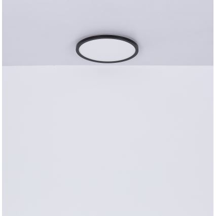 Globo - Iluminação de teto de casa de banho LED com regulação LED/24W/230V diâmetro 42 cm IP44 preto
