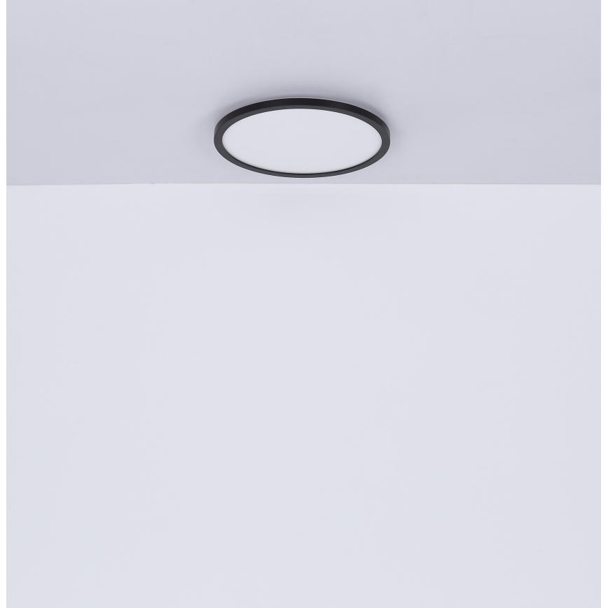 Globo - Iluminação de teto de casa de banho LED com regulação LED/24W/230V diâmetro 42 cm IP44 preto
