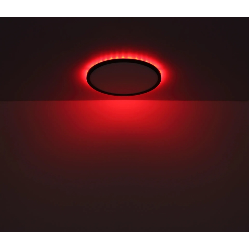 Globo - Iluminação de teto LED RGB para casa de banho com regulação LED/21W/230V 3000-6000K + comando IP44 preto