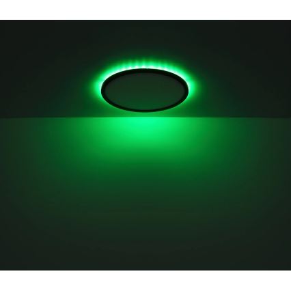 Globo - Iluminação de teto LED RGB para casa de banho com regulação LED/21W/230V 3000-6000K + comando IP44 preto