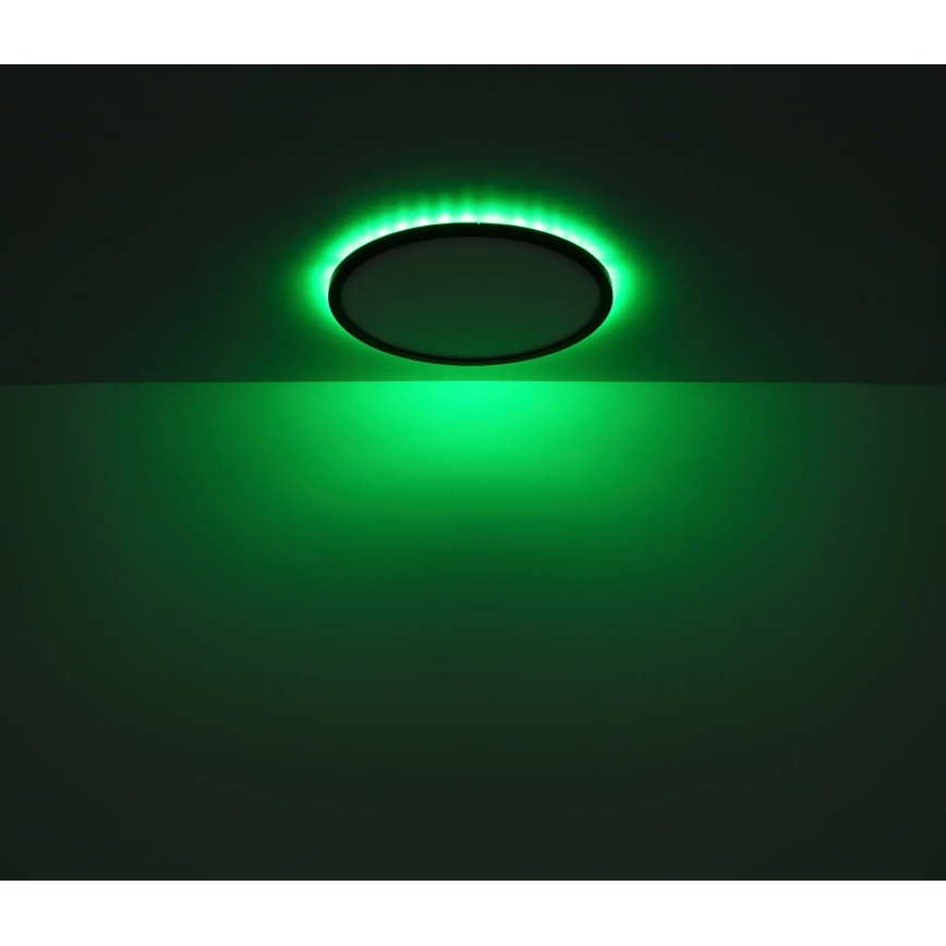 Globo - Iluminação de teto LED RGB para casa de banho com regulação LED/21W/230V 3000-6000K + comando IP44 preto