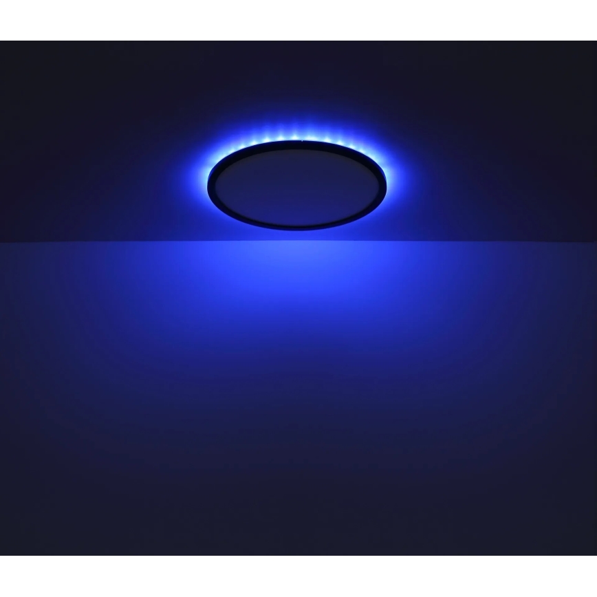 Globo - Iluminação de teto LED RGB para casa de banho com regulação LED/21W/230V 3000-6000K + comando IP44 preto