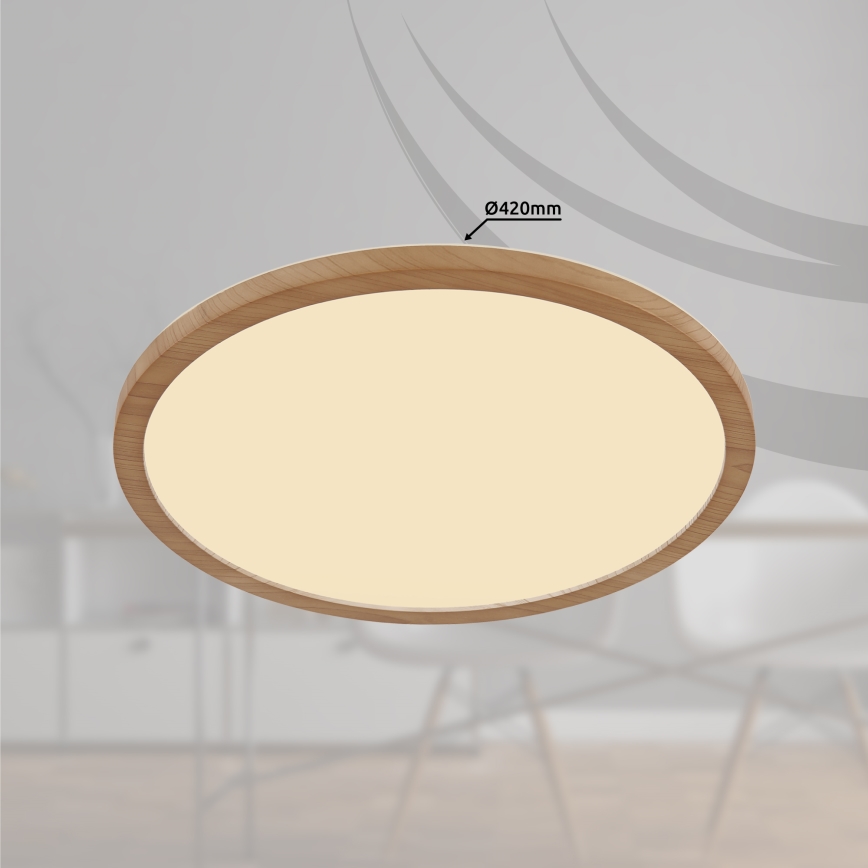 Globo - Iluminação de teto de casa de banho LED com regulação LED/24W/230V diâmetro 42 cm IP44 castanho