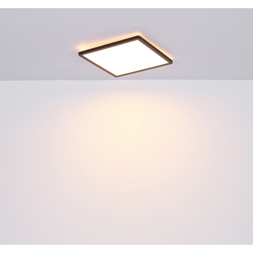 Globo - Iluminação de teto de casa de banho LED com regulação LED/18W/230V 29,4x29,4 cm IP44 preto