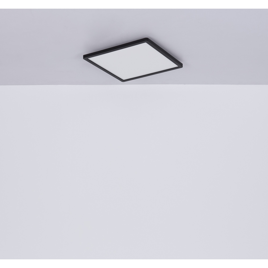 Globo - Iluminação de teto de casa de banho LED com regulação LED/18W/230V 29,4x29,4 cm IP44 preto