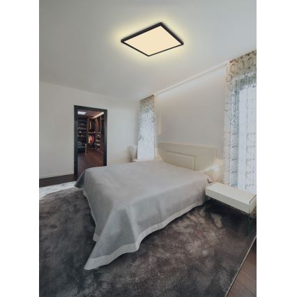 Globo - Iluminação de teto de casa de banho LED com regulação LED/18W/230V 29,4x29,4 cm IP44 preto