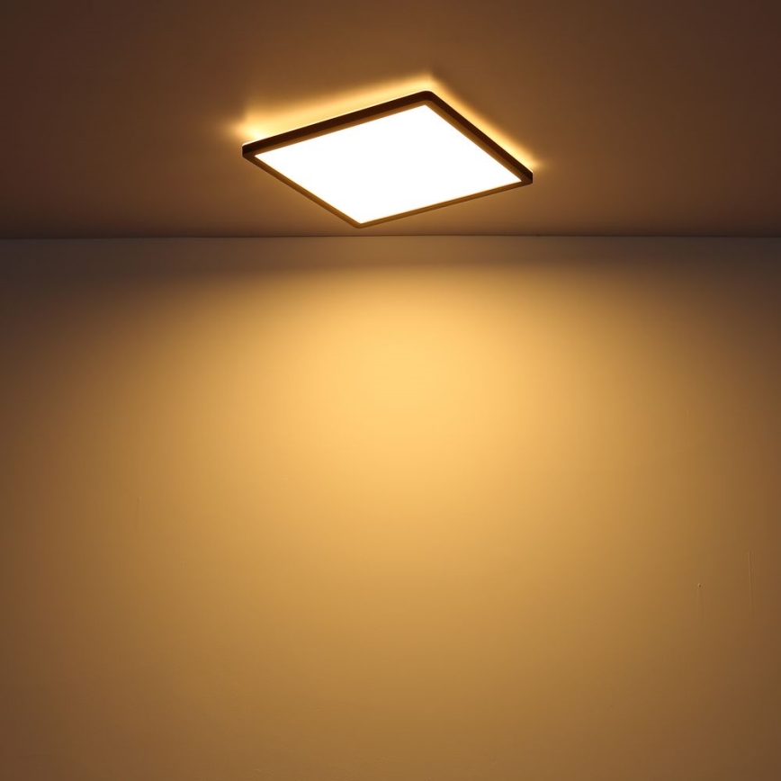 Globo - Iluminação de teto de casa de banho LED com regulação LED/24W/230V 42x42 cm IP44 preto