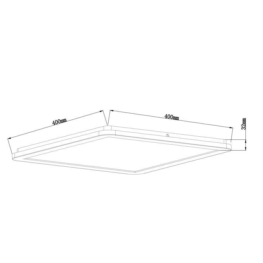 Globo - Iluminação de teto de casa de banho LED com regulação LED/24W/230V 42x42 cm IP44 preto