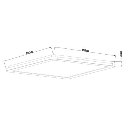 Globo - Iluminação de teto de casa de banho LED com regulação LED/24W/230V 42x42 cm IP44 branco