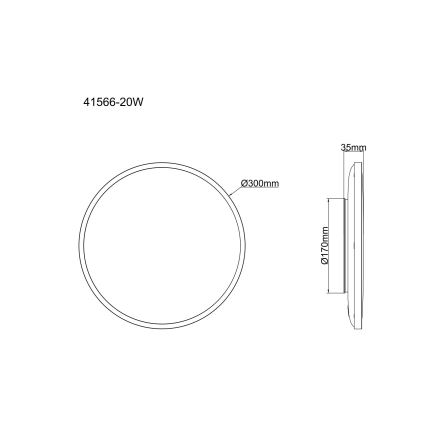 Globo - Candeeiro de teto LED/20W/230V 4000K Ø 30 cm branco