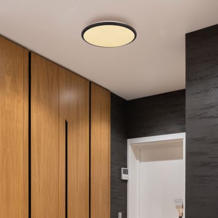 Globo - Iluminação de teto LED LED/18W/230V 3000K diâmetro 35 cm preto