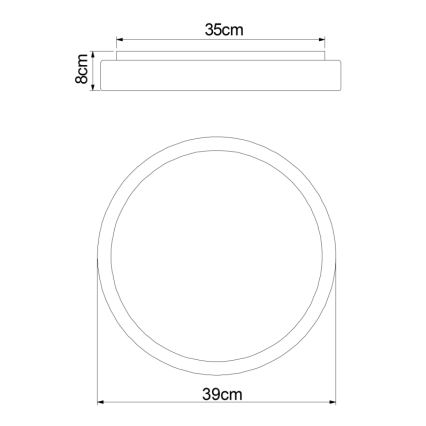 Globo - Iluminação de teto LED com regulação LED/18W/230V + controlo remoto