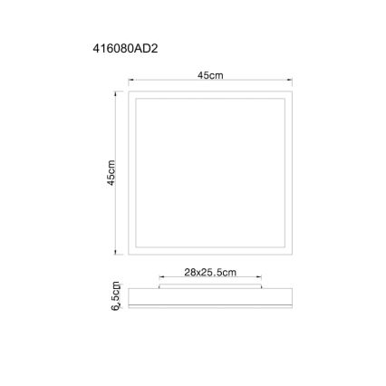 Globo - Iluminação de teto LED LED/24W/230V 3000K 45x45 cm