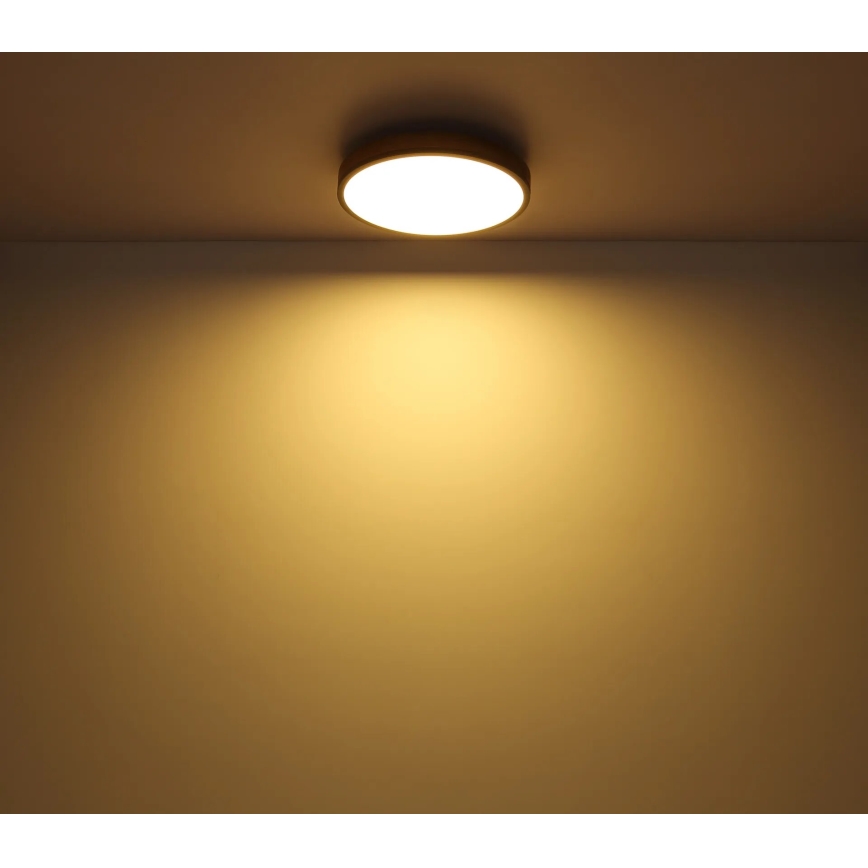 Globo - Iluminação de teto LED com regulação LED/40W/230V 2700-6500K diâmetro 60 cm + comando castanho/cinzento