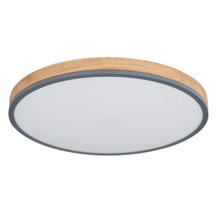 Globo - Iluminação de teto LED com regulação LED/40W/230V 2700-6500K diâmetro 60 cm + comando castanho/cinzento