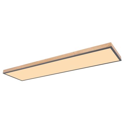Globo - Iluminação de teto LED com regulação LED/36W/230V 2700-6500K + comando castanho/cinzento