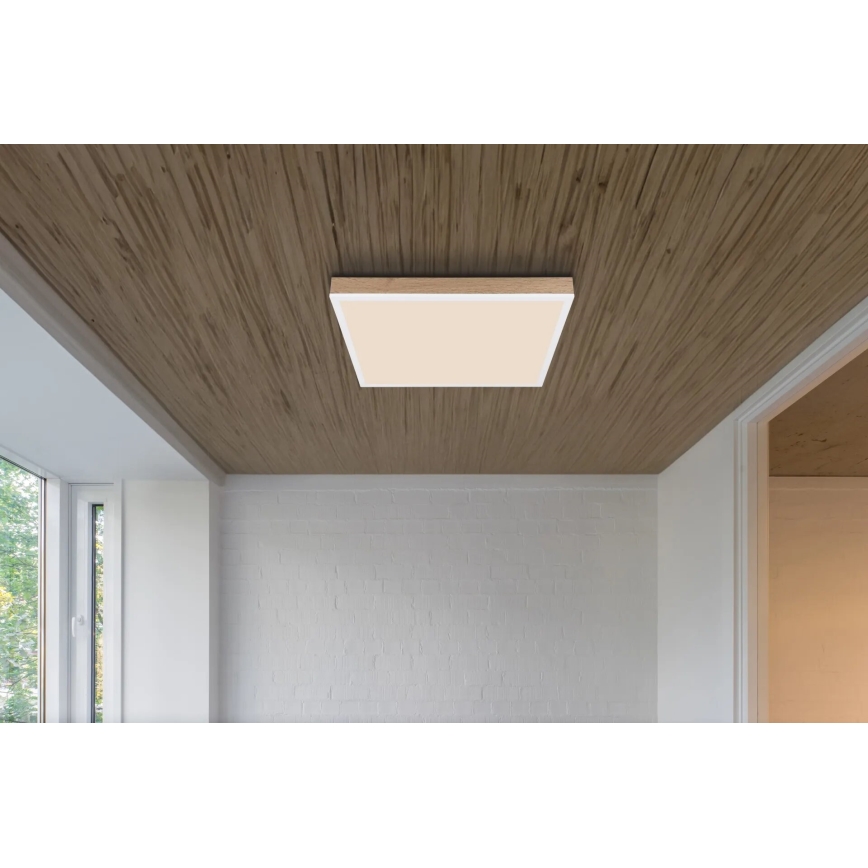 Globo - Iluminação de teto LED com regulação LED/24W/230V 2700-6500K + comando castanho/branco
