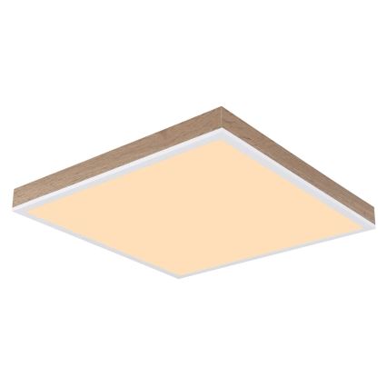 Globo - Iluminação de teto LED com regulação LED/24W/230V 2700-6500K + comando castanho/branco