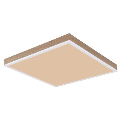 Globo - Iluminação de teto LED com regulação LED/24W/230V 2700-6500K + comando castanho/branco