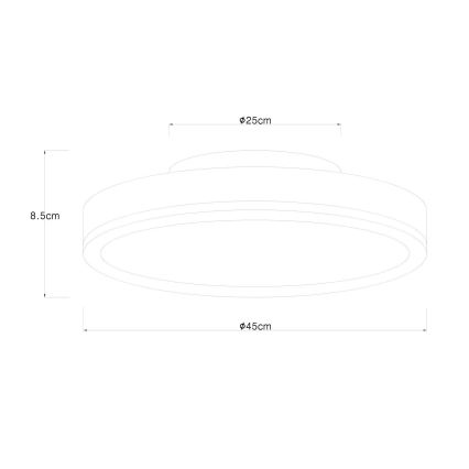 Globo - Iluminação de teto LED LED/24W/230V diâmetro 45 cm castanho