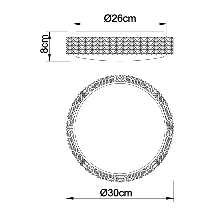 Globo - Iluminação de teto LED LED/12W/230V 2700/4200/6500K diâmetro 30 cm