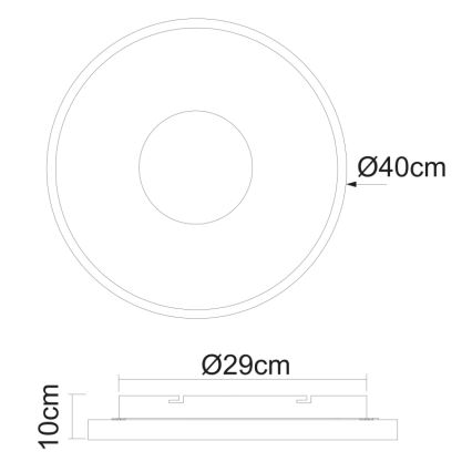 Globo - Iluminação de teto LED com regulação LED/30W/230V 2700-6000K + comando