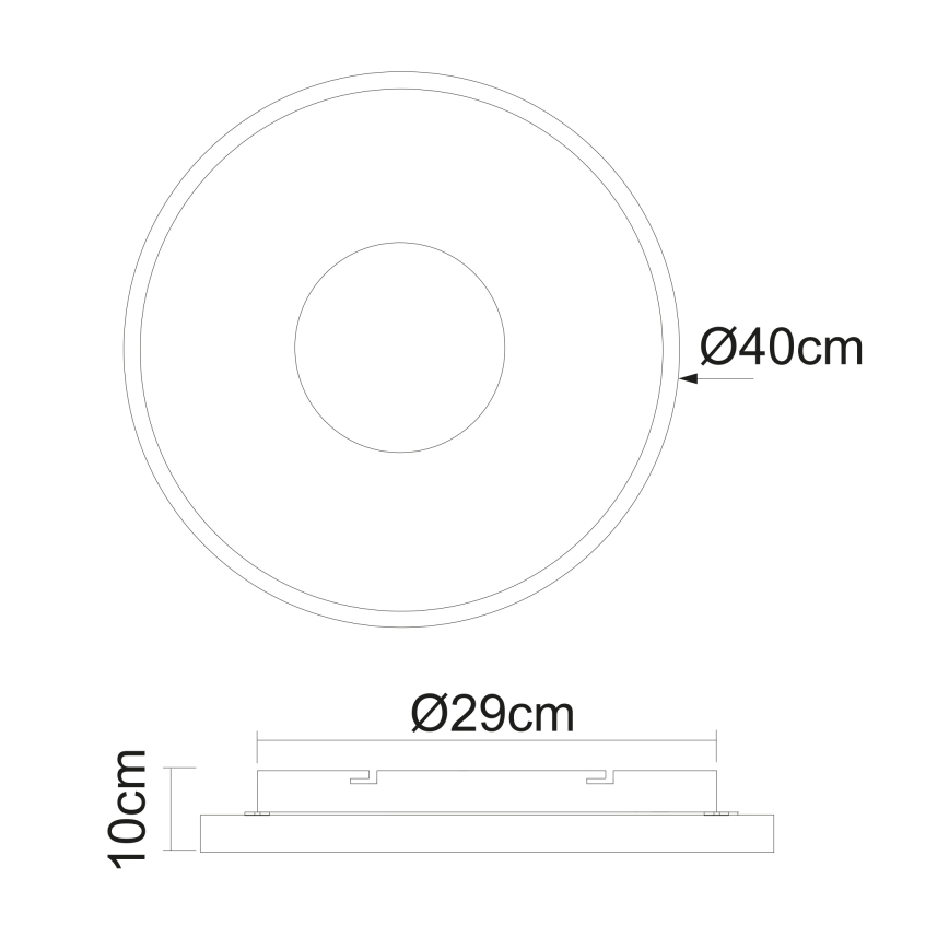 Globo - Iluminação de teto LED com regulação LED/30W/230V 2700-6000K + comando