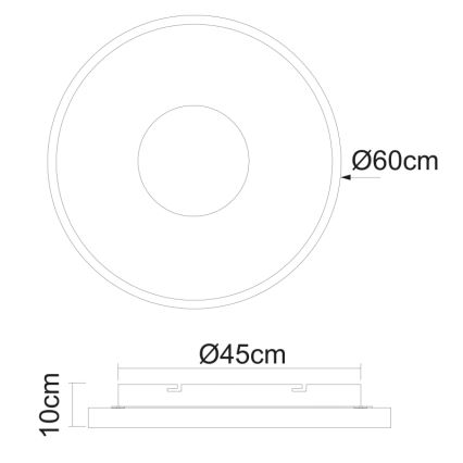 Globo - Iluminação de teto LED com regulação LED/42W/230V 2700-6000K + comando