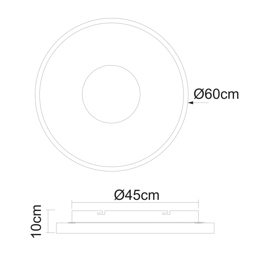 Globo - Iluminação de teto LED com regulação LED/42W/230V 2700-6000K + comando