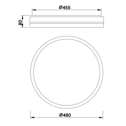 Globo - Iluminação de teto LED com regulação LED/40W/230V 2700-6500K + comando