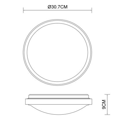 Globo - Iluminação de teto LED LED/12W/230V 307 mm 3000/4500/6000K