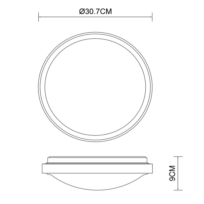 Globo - Iluminação de teto LED LED/12W/230V 307 mm 3000/4500/6000K