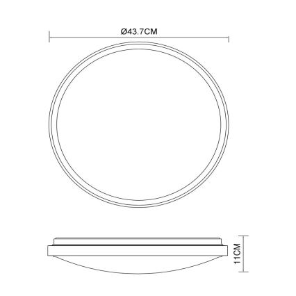 Globo - Iluminação de teto LED LED/24W/230V 3000/4500/6000K diâmetro 43,7 cm