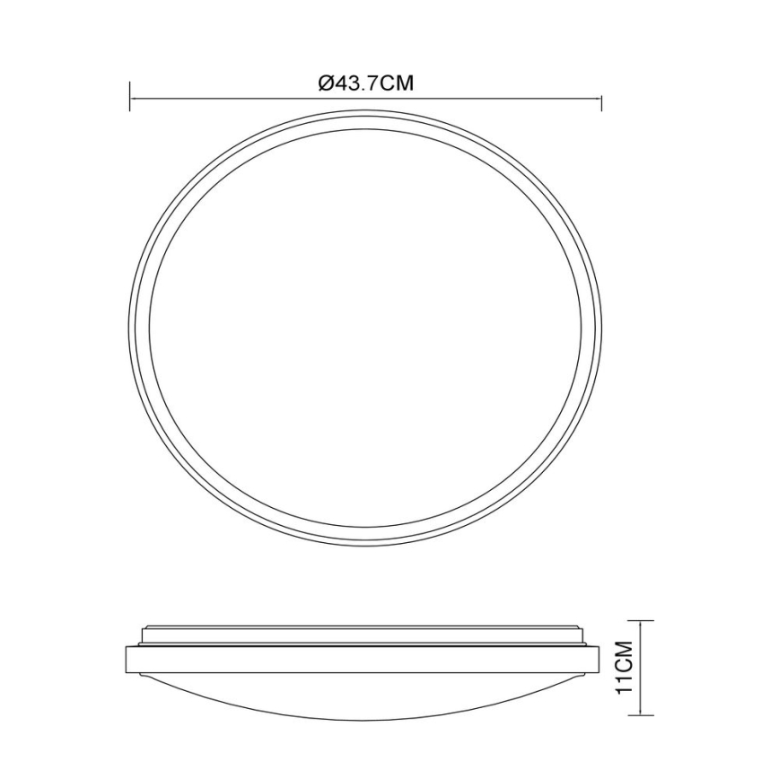 Globo - Iluminação de teto LED LED/24W/230V 3000/4500/6000K diâmetro 43,7 cm