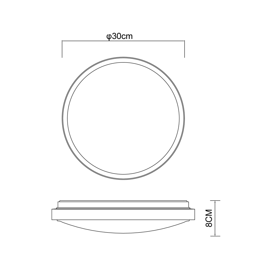 Globo - Iluminação de teto LED LED/12W/230V 3000/4500/6000K diâmetro 30 cm