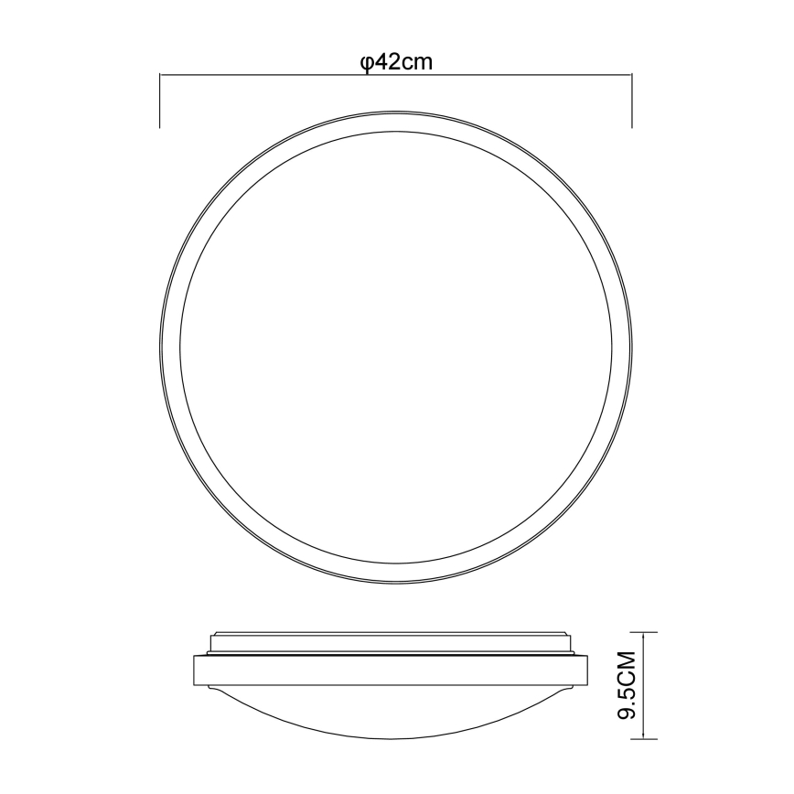 Globo - Iluminação de teto LED LED/24W/230V 3000/4500/6000K diâmetro 42 cm