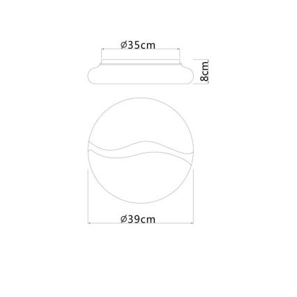 Globo - Iluminação de teto LED LED/24W/230V 3000/4200/6000K diâmetro 39 cm