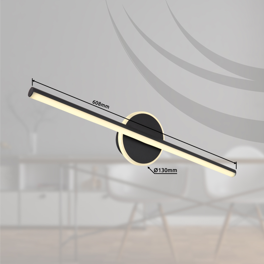Globo - Iluminação de espelho de casa de banho LED LED/10W/230V 60,8 cm IP44 preto