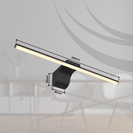 Globo - Iluminação de espelho de casa de banho LED LED/10W/230V 60,8 cm IP44 preto