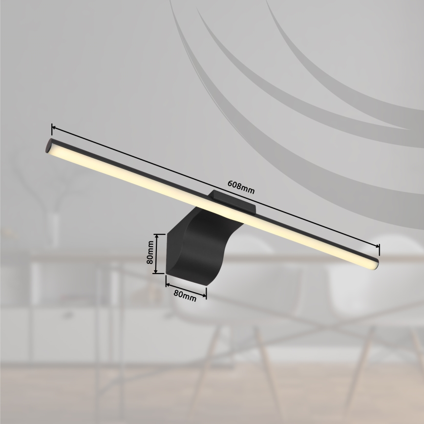 Globo - Iluminação de espelho de casa de banho LED LED/10W/230V 60,8 cm IP44 preto