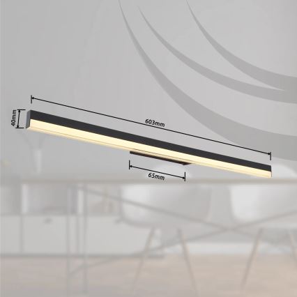 Globo - Iluminação de parede LED LED/18W/230V 3000/6000K 80 cm preto