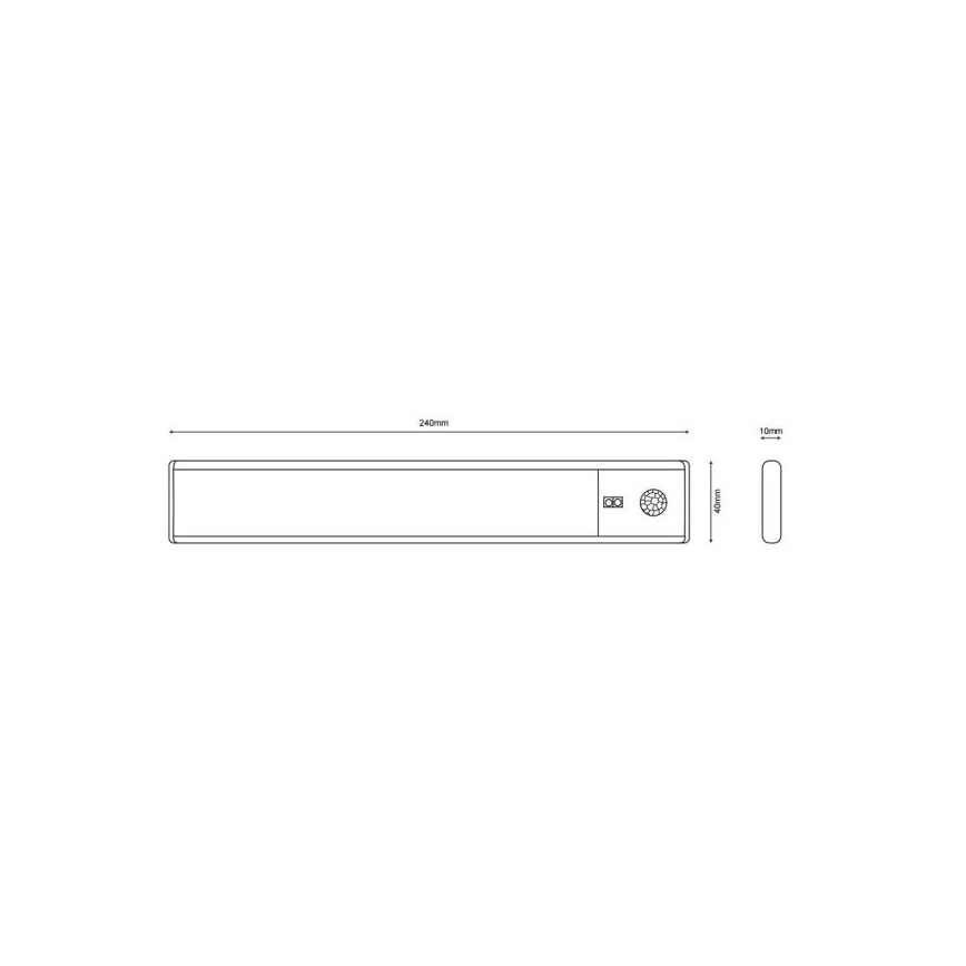 Globo - Luz LED regulável para armário de cozinha LED/1,4W/5V 4000K 1100 mAh 24 cm