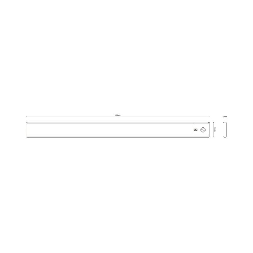 Globo - Luminária LED embutida recarregável com dimmer LED/2,5W/5V 4000K 1100 mAh 40 cm
