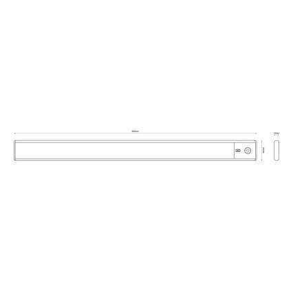 Globo - Luz LED regulável para armário de cozinha LED/2,5W/5V 4000K 1100 mAh 40 cm