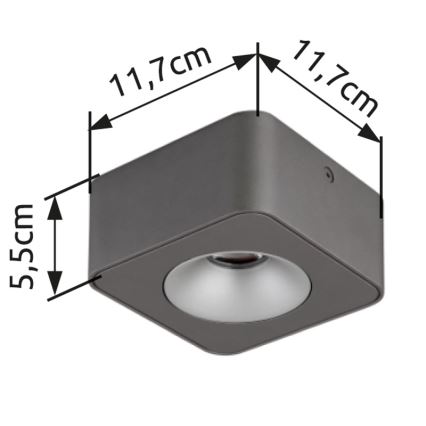 Globo - Iluminação de teto LED LED/6,5W/230V 11,7x11,7 cm